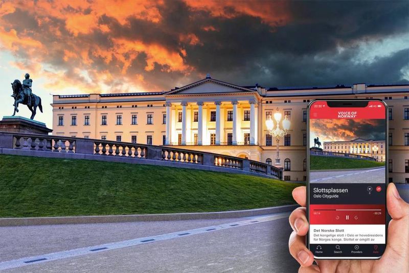 Voice Of Norway audio-guide app on a phone